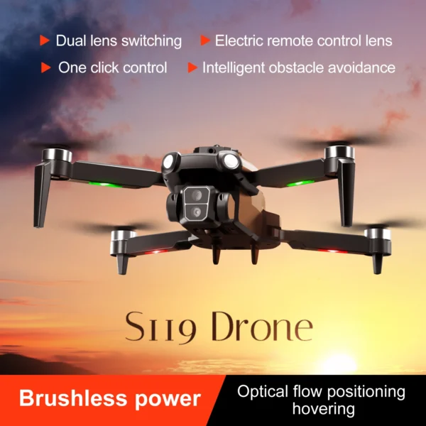 Professional S119 Drone 8K With Dual Camera 5G WIFI Smart Obstacle Avoidance FPV Brushless Motor RC Quadcopter Mini Dron - Image 4
